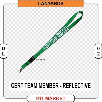 CERT Team Member Reflective Lanyard ID FEMA Community Emergency Response - DL 02
