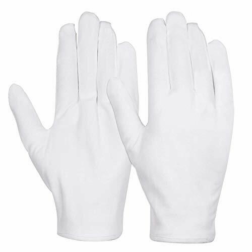 Cotton Gloves, Anezus 3 Pairs White Cotton Gloves Cloth Serving Gloves for Eczem