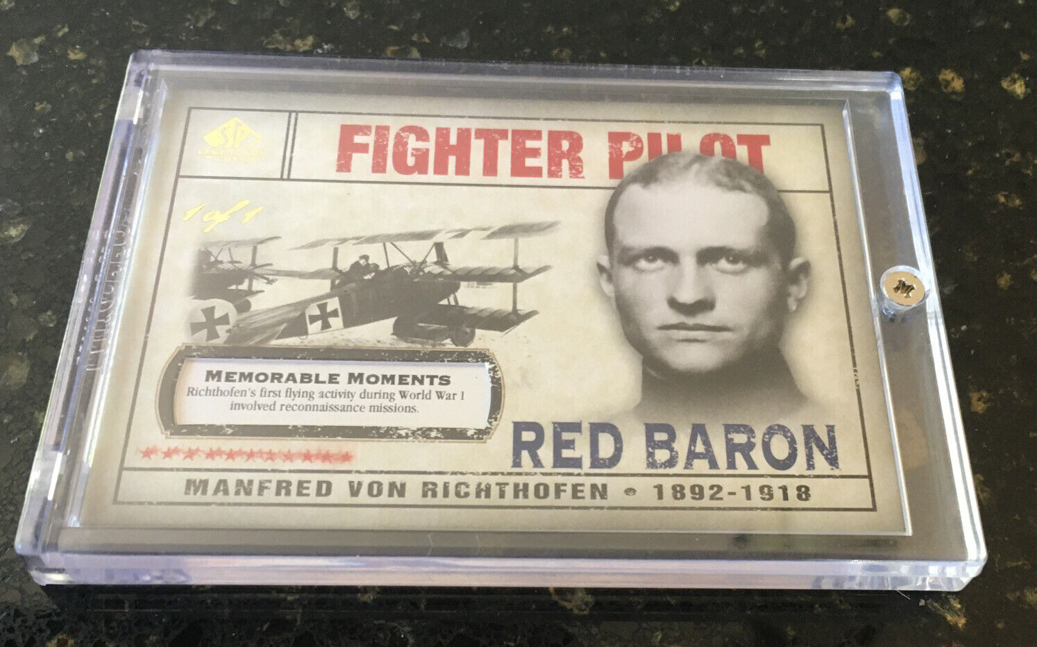 2008 SP Legendary Cuts Memorable Moments #112 Red Baron Manfred Von Richtofen #1