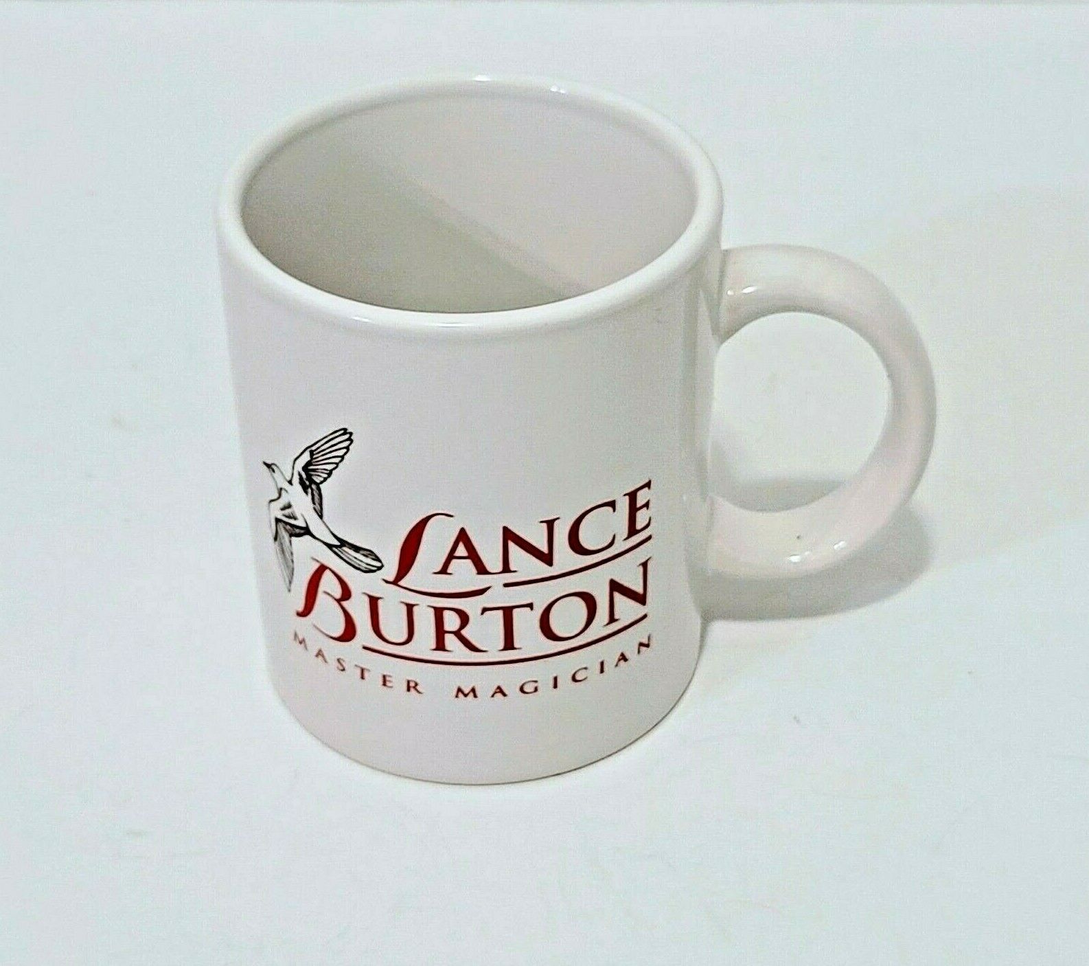 Lance Burton Master Magician Coffee Mug Heat Activated Disappearing Dove VTG