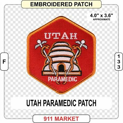 Utah Paramedic Patch UT Medic EMS Ambulance EMT Emergency Medical  -   F 133