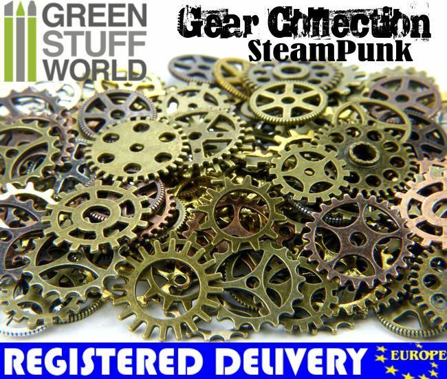 Steampunk Set 85 gr - Cogs and Gears - Size-M (1.5-2.5cm) - Jewellery findings