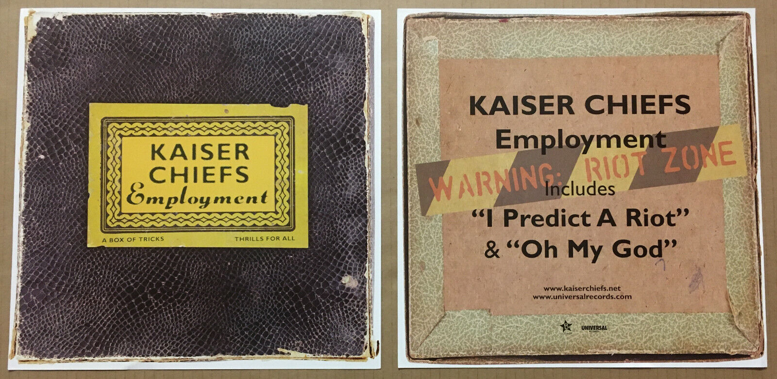 KAISER CHIEFS Rare 2005 Set 2 DOUBLE SIDED PROMO POSTER FLAT for Employment CD