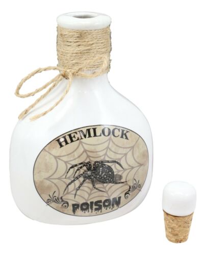 Ceramic Mad Doctor Scientist Witchcraft Hemlock Poison Spider Prop Potion Bottle